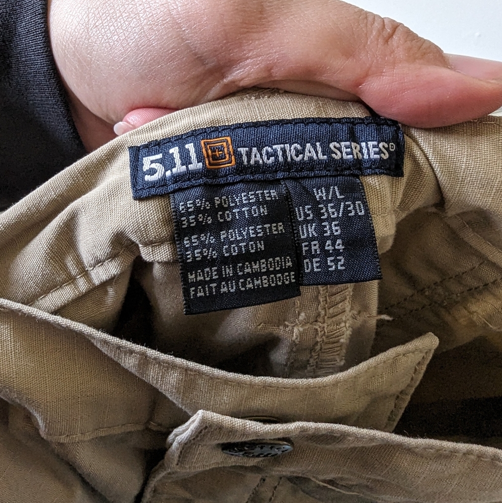 5.11 Tactical Taclite Pro Pant Size 36/30 Stone Khaki - Picture 3 of 6